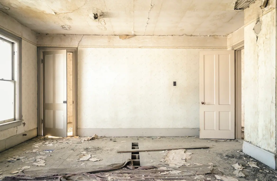 Waste disposal crew managing a cleanout project in Wadena